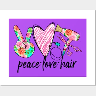 Peace Love Hair Posters and Art